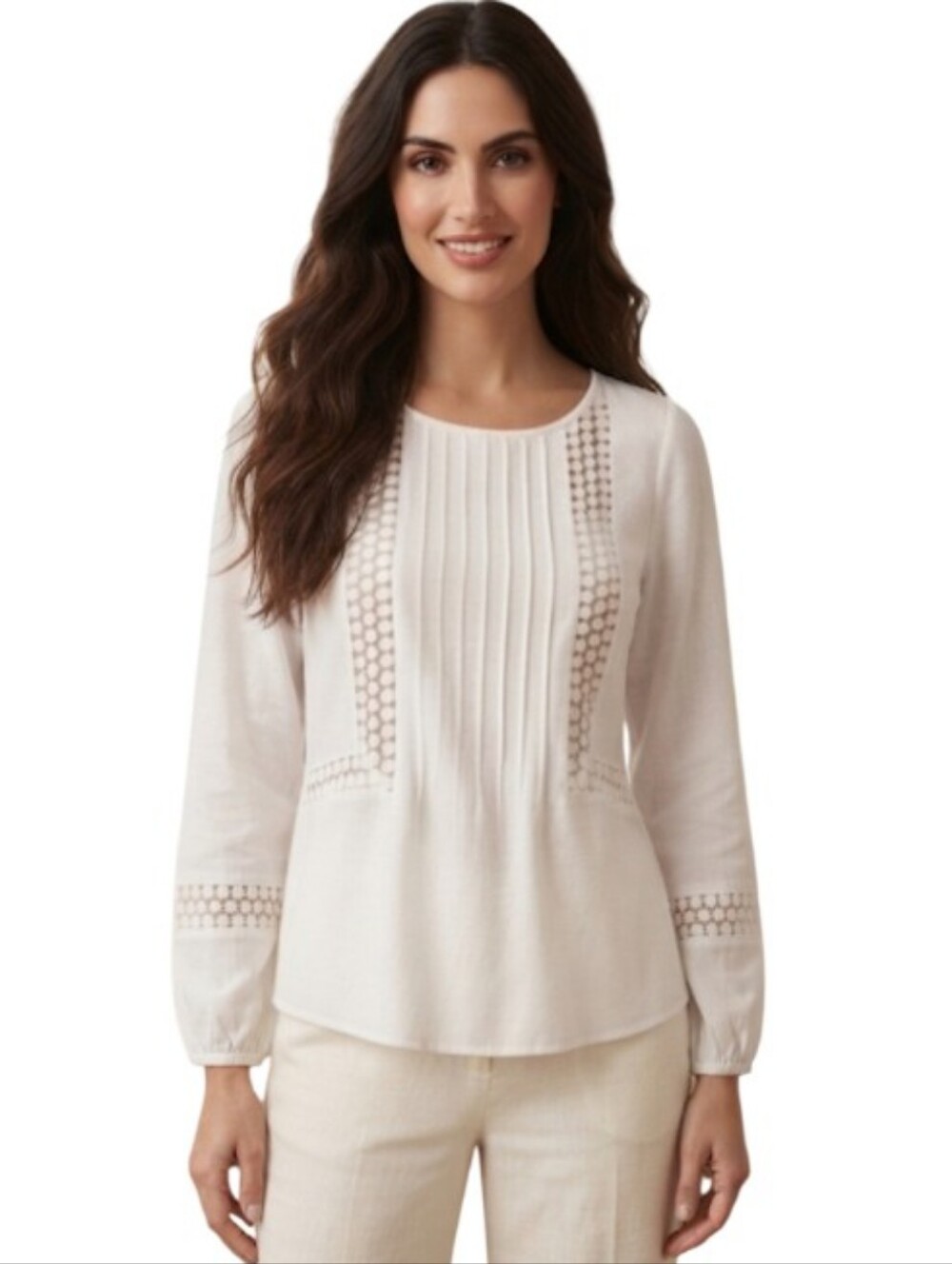 "LOFT" Pretty White Top Size Small